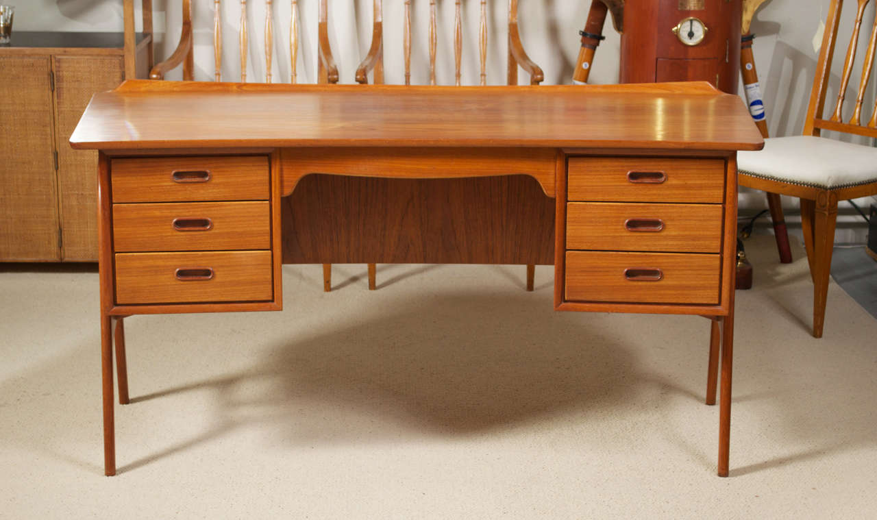 Svend Madsen Teak Danish Modern Desk at 1stDibs